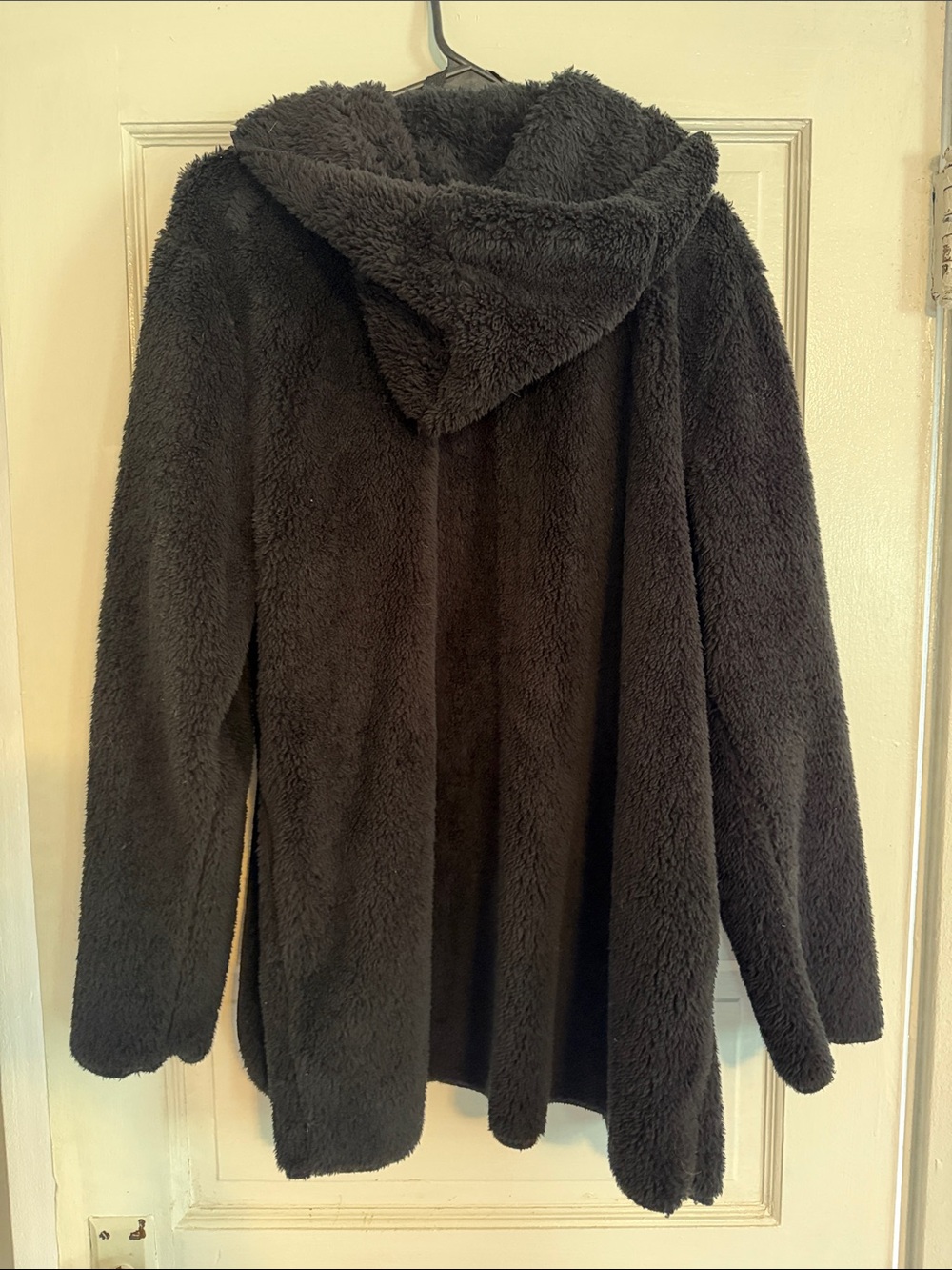 PINK Victoria's Secret Plush Hooded Teddy Jacket - Black - Picture 3 of 3
